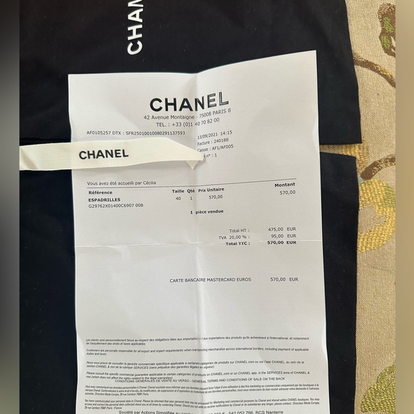 CHANEL Espadrilles sz 40 - Picture 6 of 6